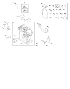 Cylinder Group Diagram and Parts List for 356447-0036-B5 200000 - 399999 Briggs and Stratton Engine